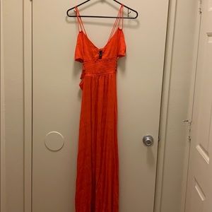 Orange maxi dress